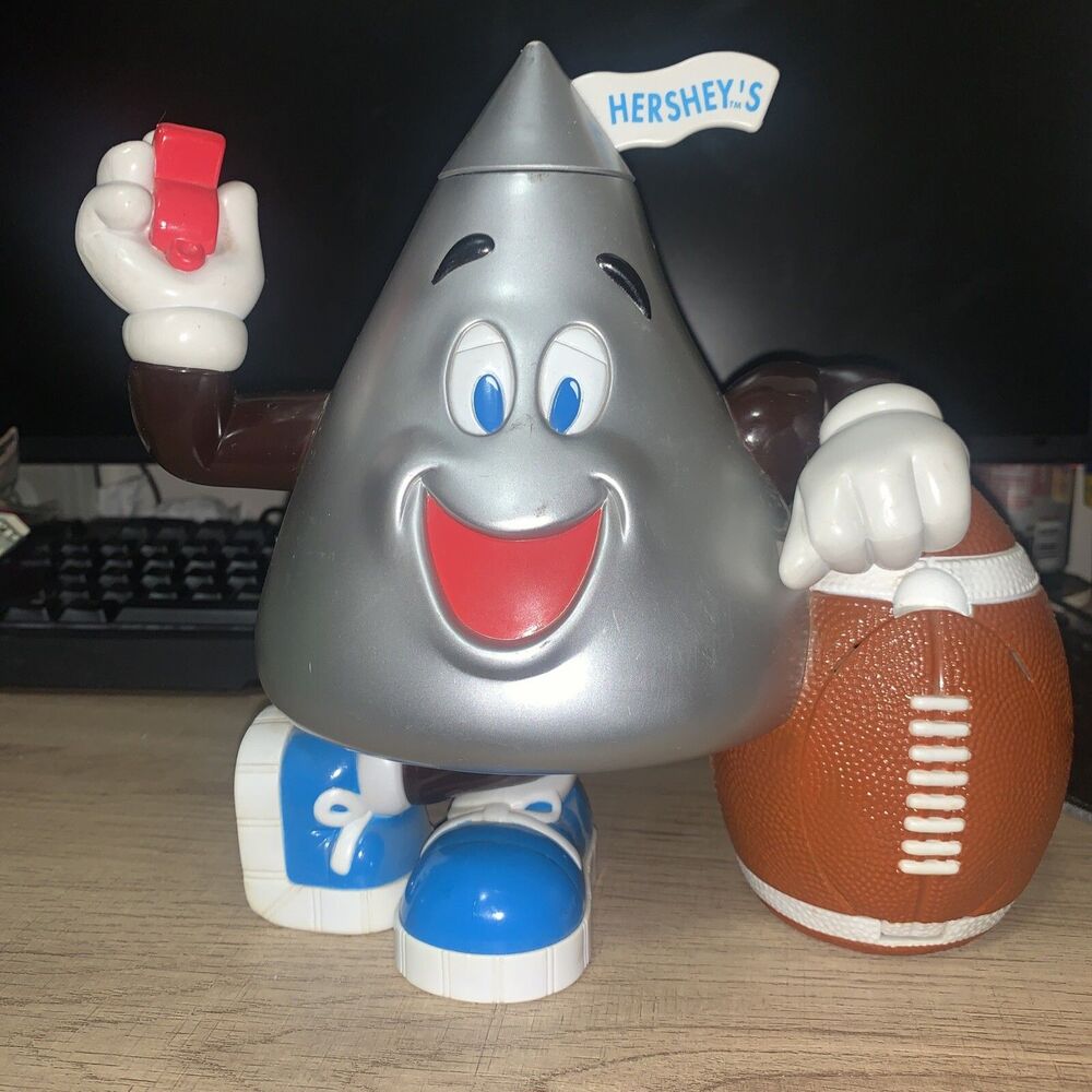 Vintage 1999 Hershey Kiss Football Candy Dispenser Works